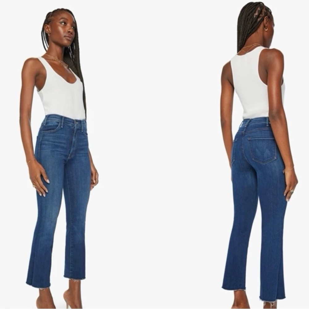 MOTHER Women's Blue Boot Cut Jeans